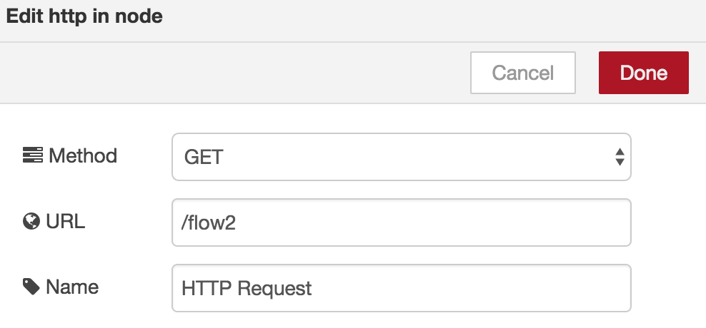 Http request node setting